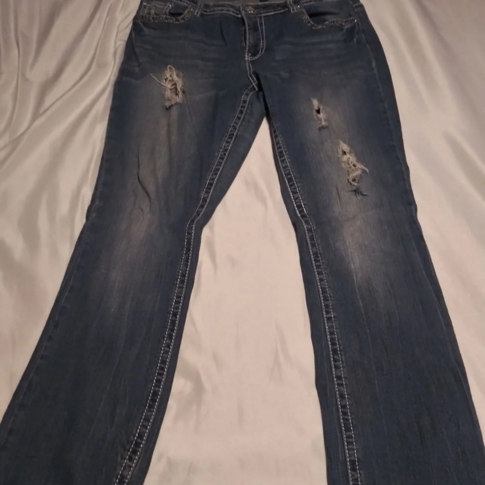 Distressed Denim Jeans